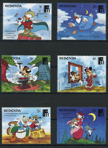 Redonda Disney Stamps The Kalevala Poetry Serie Set of 6 Stamps Mint NH