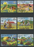 Grenada Disney Stamps Australia Kangaroo Serie Set of 6 Stamps Mint NH