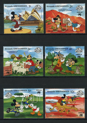 Grenada Disney Stamps Australia Sydney Serie Set of 6 Stamps Mint NH