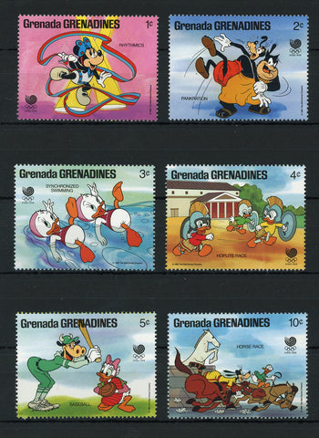 Grenada Disney Stamps Olympics Sport Serie Set of 6 Stamps Mint NH