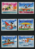 Turks and Caicos Disney Stamps 1984 Los Angeles Water Serie Set of 6 Stamps Mint