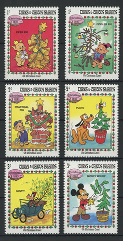 Turks and Caicos Christmas 1983 Serie Set of 6 Stamps Mint NH