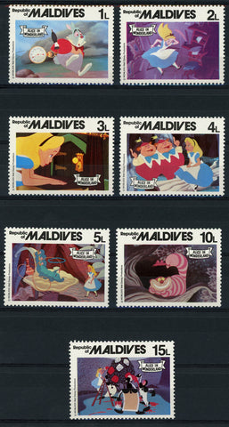 Disney Stamp Alice in Wonderland Cartoon Animation Serie Set of 7 Stamps Mint NH