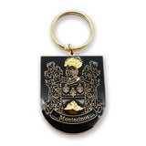 Montecinos Metal Key Chain with the traditional Coat of Arms of Montecinos Famil