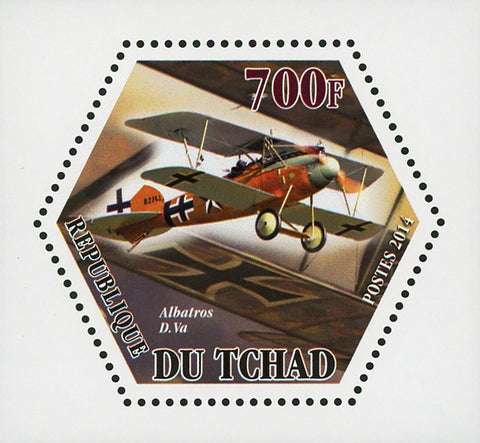 World War I Airplane Plane Albatros D. Va Mini Souvenir Sheet Mint NH