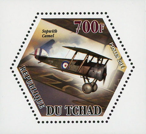 World War I Airplane Plane Sopwith Camel Mini Souvenir Sheet Mint NH