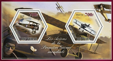 World War I Airplane Plane Sopwith Roland Souvenir Sheet Mint NH