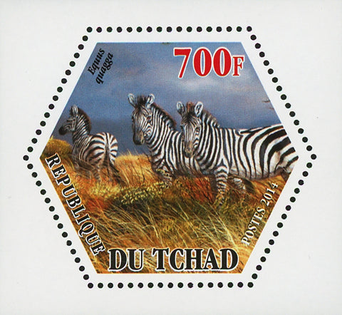 African Fauna Wild Animal Zebra Mini Souvenir Sheet Mint NH