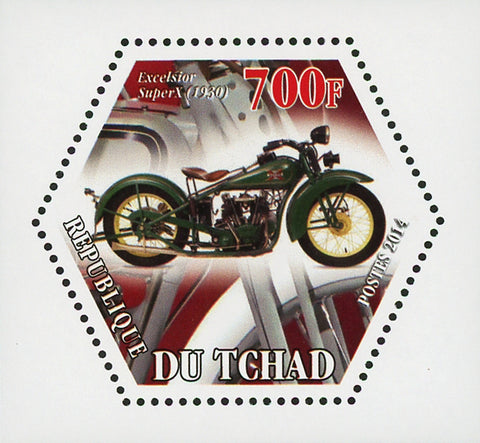 Classic Motorcycle Excelsior Super X Mini Souvenir Sheet Mint NH