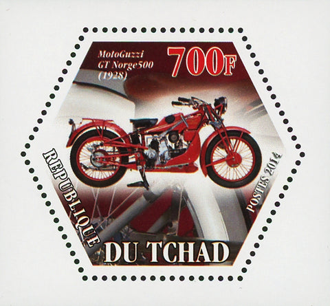 Classic Motorcycle MotoGuzzi GT Norge500 Mini Souvenir Sheet Mint NH