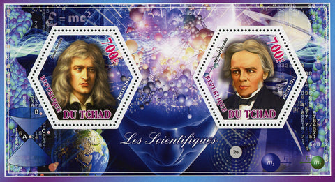 Scientific Famous Newton Faraday Souvenir Sheet of 2 Stamps Mint NH