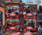 Steam Locomotive Transportation Souvenir Sheet of 4 Stamps Mint NH