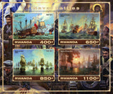 Naval Battle Tendra Athos Souvenir Sheet of 4 Stamps Mint NH