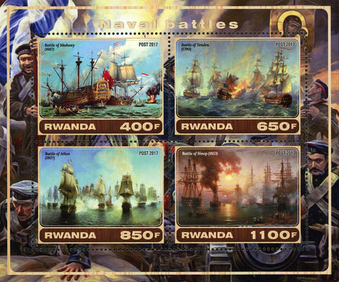 Naval Battle Tendra Athos Souvenir Sheet of 4 Stamps Mint NH