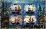 Sailing Ship Boat Bonhomme Richard Ocean Souvenir Sheet of 4 Stamps Mint NH