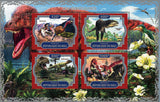 Dinosaur Tyrannosaurus rex Pre Historic Animal Nature Souvenir Sheet of 4 Stamps
