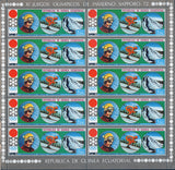 Olympic Winter Games Downhill Ski Sport Sov. Sheet of 10 Stamps MNH
