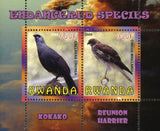 Endangered Species Bird Kokako Souvenir Sheet of 2 Stamps Mint NH
