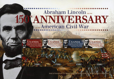 Abraham Lincoln American Civil War USA Souvenir Sheet of 4 Stamps Mint NH