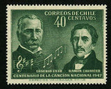 Chile Stamp Eusebio Lillo Ramon Carnicer National Song Centenary Music Individua