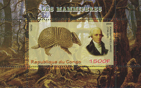 Congo Mammal Tautou Jean-Baptiste Lamarck Souvenir Sheet Mint NH