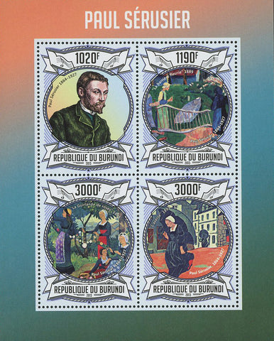 Paul Serusier Painter Art Famous Souvenir Sheet of 4 Stamps Mint NH