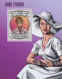 Jane Fonda Actress Famous Celebrity Souvenir Sheet Mint NH