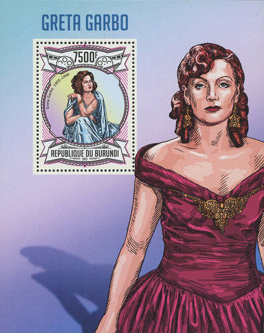 Greta Garbo Actress Celebrity Famous Souvenir Sheet Mint NH