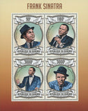 Frank Sinatra Singer Celebrity Famous Souvenir Sheet of 4 Stamps Mint NH