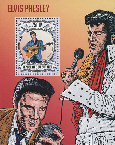 Elvis Presley Singer Celebrity Famous Souvenir Sheet Mint NH