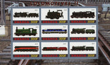 Locomotive Transportation Souvenir Sheet of 9 Stamps Mint NH