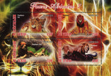 African Fauna Panthera Lion Wild Animal Nature Souvenir Sheet of 4 Stamps M