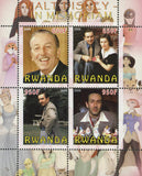 Walt Disney Famous People Souvenir Sheet of 4 Stamps Mint NH