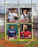 Malawi Best Baseball Player 2008 Sport Souvenir Sheet of 4 Stamps Mint NH