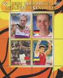 Benin Legendary Olympic Athlet Sport Souvenir Sheet of 4 Stamps Mint NH