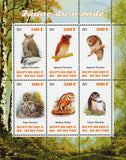 Fauna Of The World Owl Bird Souvenir Sheet of 6 Stamps Mint NH