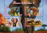 African Fauna Elephant Wild Animal Souvenir Sheet of 4 Stamps Mint NH