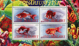 Malawi Aquarium Fish Ocean Life Marine Fauna Souvenir Sheet of 4 Stamps Mint NH