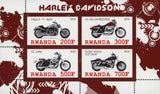 Harley Davison Motorcycle Transportation Souvenir Sheet of 4 Stamps Mint NH