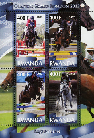 Equestrian Sport Olympic Games London 2012 Souvenir Sheet of 4 Stamps MNH