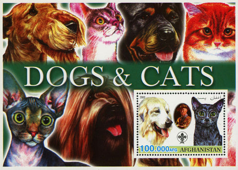 Cats and Dogs Pet Domestic Animal Souvenir Sheet Mint NH