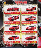 Ferrari Luxury Car Transportation Souvenir Sheet of 4 Stamps Mint NH
