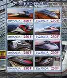 High Speed Train Transportation Souvenir Sheet of 8 Stamps Mint NH