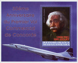 Albert Einstein Concorde Commercial Flight Souvenir Sheet Mint NH