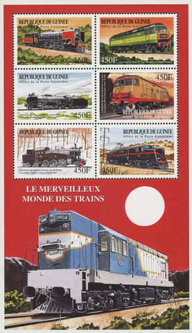 Wonderful World of Trains Locomotives Souvenir Sheet of 6 Stamps Mint NH