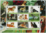 Benin Domestic Animal Rottweiler Dog Pet Souvenir Sheet of 9 Stamps Mint NH