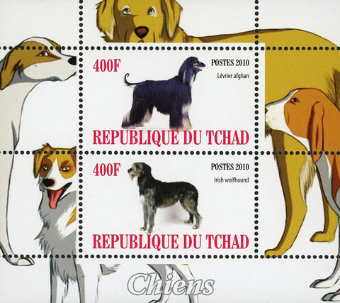 Dog Pet Domestic Animal Irish Wolfhound Souvenir Sheet of 2 Stamps Mint NH