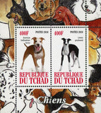 Dog Pet Domestic Animal Terrier Greyhound Souvenir Sheet of 2 Stamps Mint N