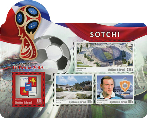 FIFA World Cup Russia 2018 Soccer Stadium Arena Sotchi Sport Souvenir MNH