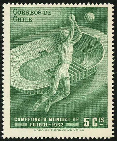 Chile Stamp World Cup Soccer Championship Futbol 1962 Sport Individual MNH